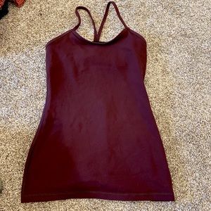 Lululemon Power Y Tank Maroon